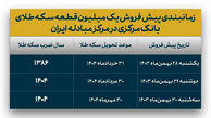 جزییات جدید از پیش فروش ۱ میلیون سکه بانک مرکزی