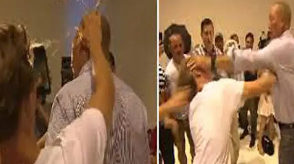 حمله جوان 17 ساله به سناتور نژادپرست به خاطر موضع زشت در برابر کشتار مسلمانان در نیوزیلند+عکس
