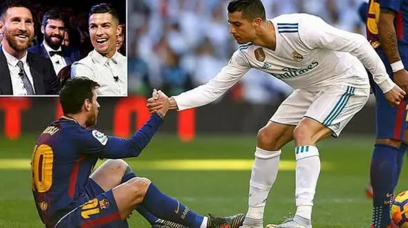 دوئل عجیب مسی و کریس رونالدو 10 میلیون ریال عربستان آب خورد!
