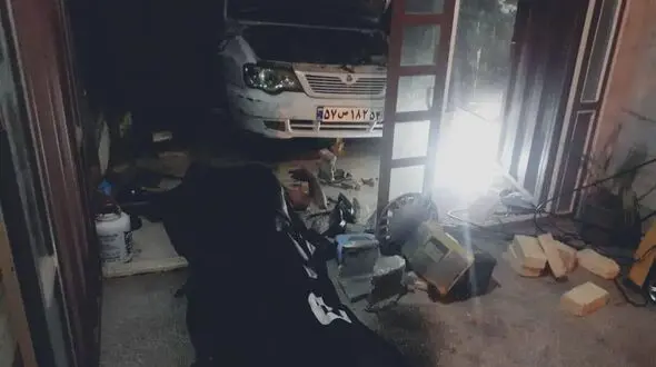 مرگ مرد یزدی موقع تعمیر پراید در خانه+عکس