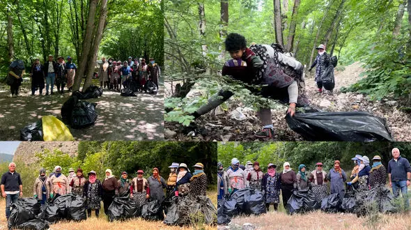 کار نیک دوستداران محیط زیست/ پاکسازی 30 کیلومتر پارک ملی گلستان از 150 تن زباله توسط علی دشتی و 500 همراهش