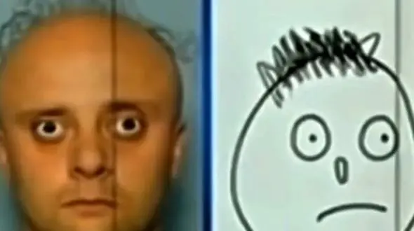 شباهت خنده‌دار نقاشی به دزد واقعی! + فیلم