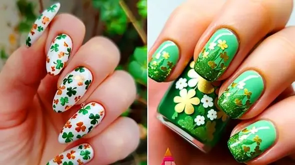 ایده‌ های خاص دیزاین ناخن شبدر شانس؛ 15 طرح خوشگل برای زیبایی دست‌ ها