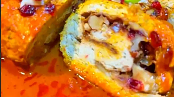 رولت مرغ و بادمجان گزینه خوب برای ناهار جمعه + فیلم