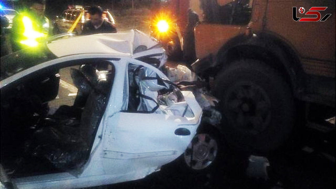 ببینید چطور کامیون خودرو رانا را در تصادف له کرد + تصاویر
