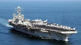 ناو هواپیمابر آبراهام لینکلن مورد اصابت موشک‌های نیروی دریایی سپاه قرار گرفت/ بیش از هزار کیلومتر فرار کرده است