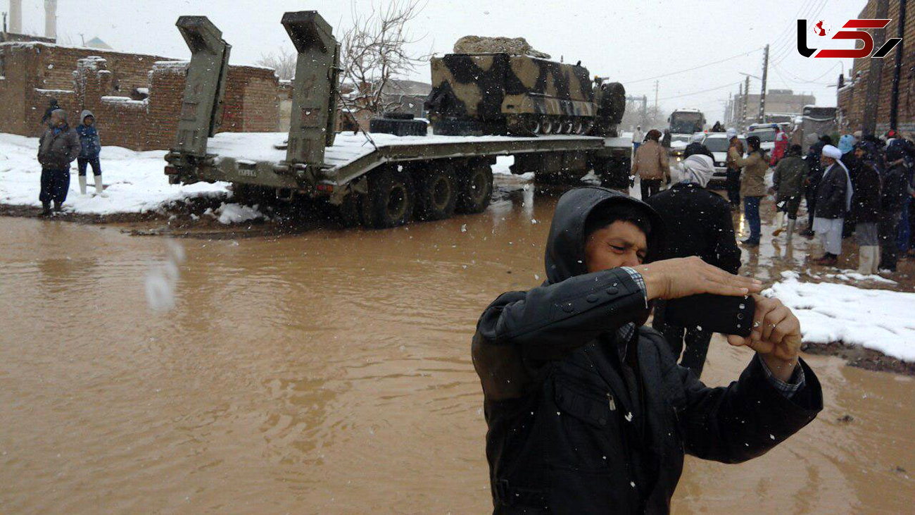فوری / ریزش سد خاکی تایباد / اعزام نفربرهای ارتش به محل حادثه + تصاویر 