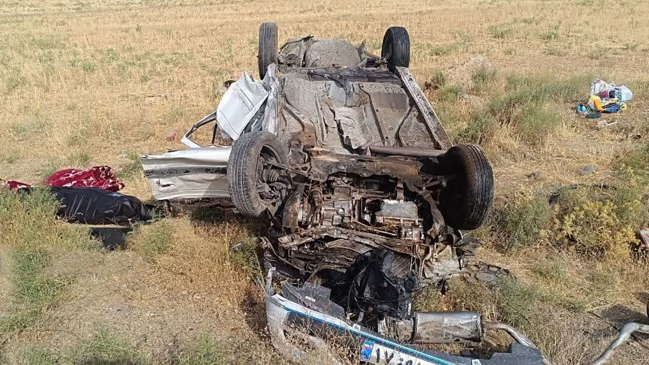 مرگ 2 تن در واژگونی مرگبار تیبا در آزادراه اندیمشک - پل زال