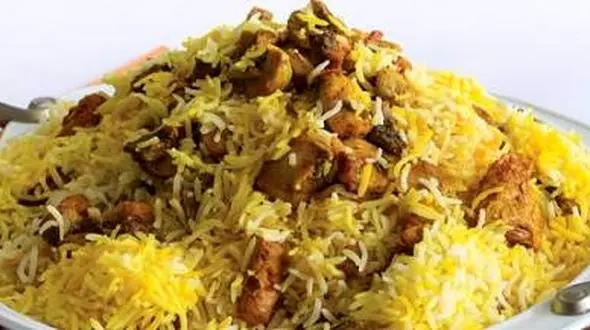 کنگر پلو با فیله مرغ صدفی 