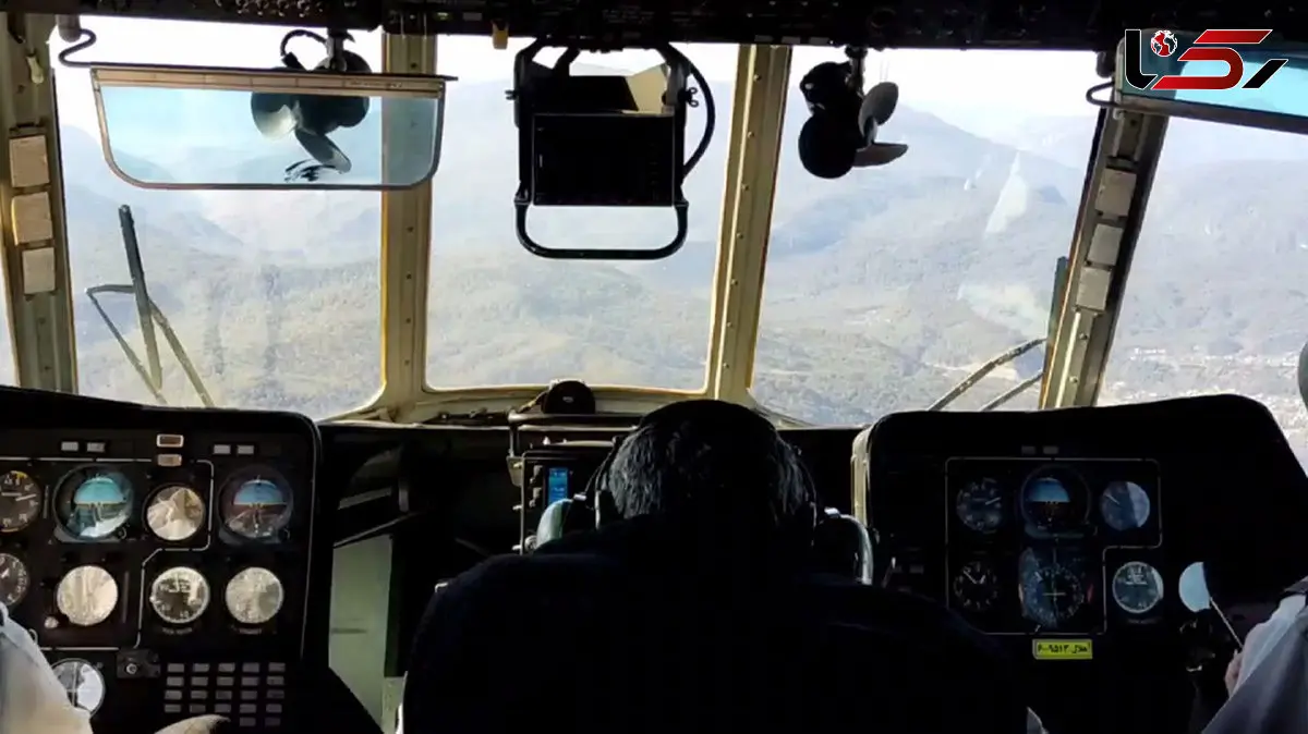 3 بالگرد هلال احمر به کمک جنگل الیت در هیرکانی رفتند + فیلم