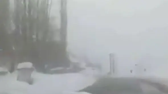 اولین فیلم لحظه وقوع بهمن در جاده دربند سر شمیرانات