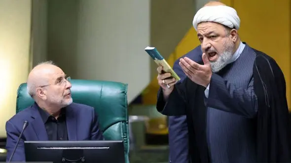 قالیباف خطاب به رسایی: شما هم صحبت می‌کنید و هم شانتاژ/ رسایی : فرزند عارف دارای تابعیت آلمان است / درگیری لفظی بین دو نماینده در جلسه علنی