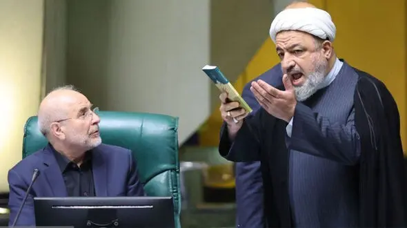 قالیباف خطاب به رسایی: شما هم صحبت می‌کنید و هم شانتاژ/ رسایی : فرزند عارف دارای تابعیت آلمان است / درگیری لفظی بین دو نماینده در جلسه علنی