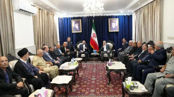 دیدار دبیران کل و مسوولان گروه‌های مقاومت فلسطینی با  عراقچی