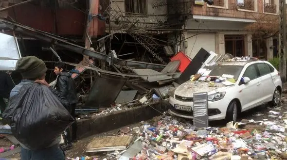 انفجار سوپر مارکت در خیابان میرداماد ظهر چهارم عید +عکس