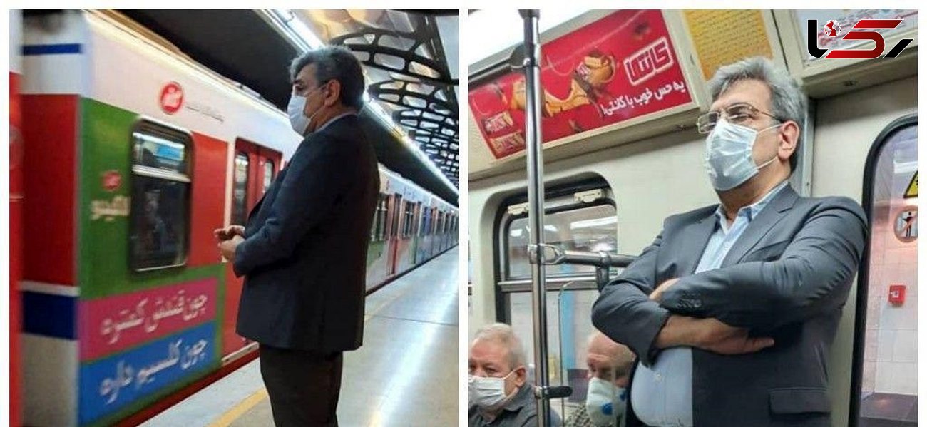 شهردار تهران  با مترو به محل کار رفت +عکس