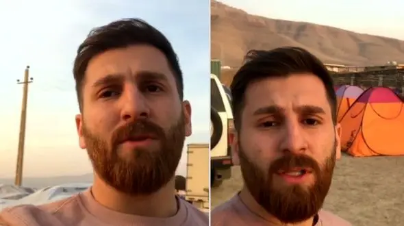 رضا پرستش بدل مسی در کرمانشاه + فیلم و عکس