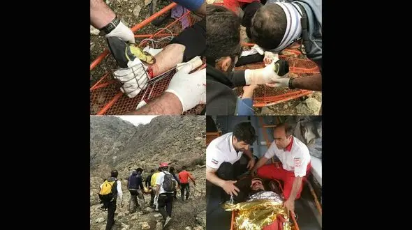 عملیات هوایی برای نجات مرد کوهنورد در بند یخچال تهران + عکس 