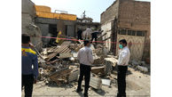 انفجار مهیب در خیابان عامری اهواز / تخریب کامل منزل مسکونی 