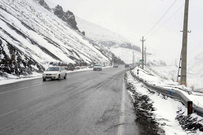 برف در جاده چالوس