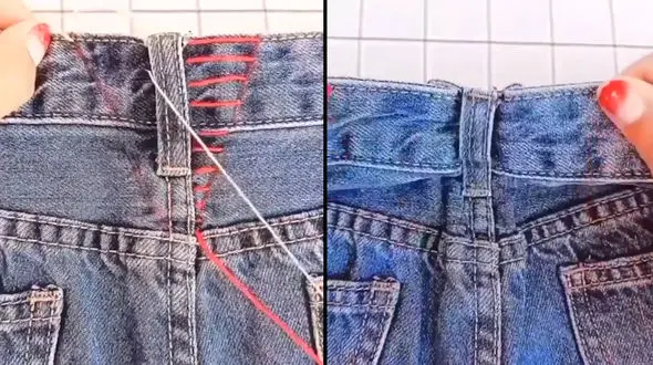 ترفند کوچک کردن سایز شلوار + فیلم