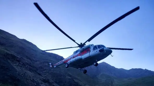  اولین فیلم  از محل سقوط بالگرد هلال احمر در اشترانکوه لرستان