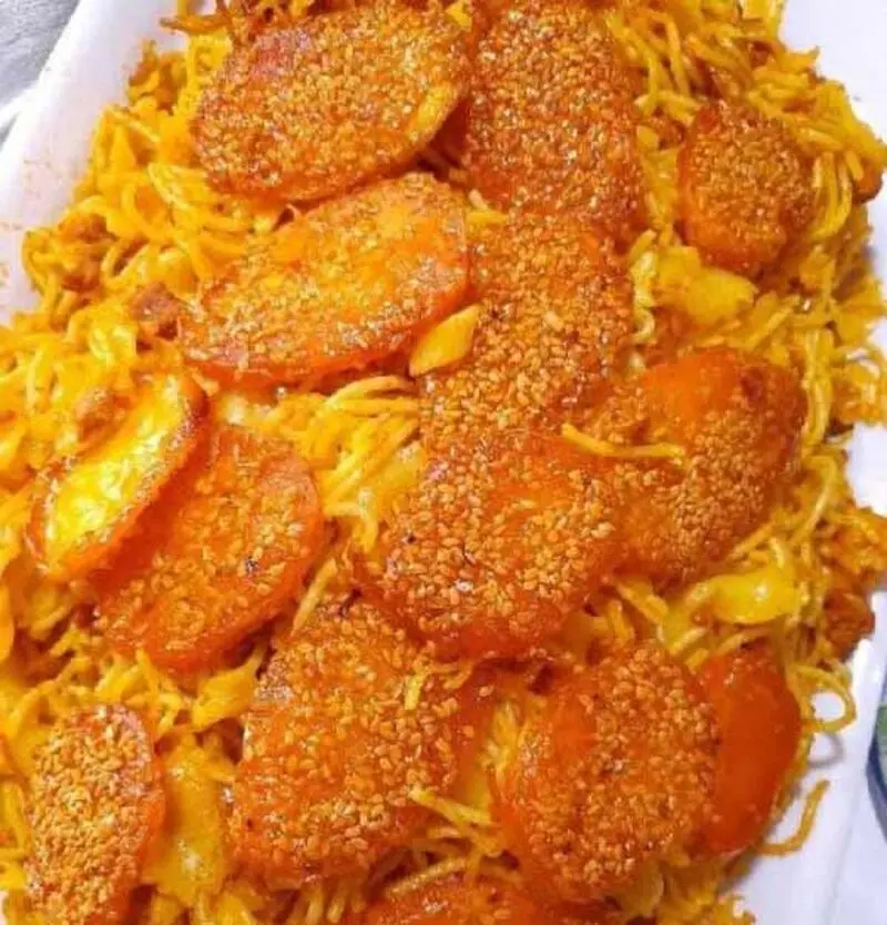 تزیین ماکارونی با سیب زمینی با بهترین رسپی برای ته دیگ خوشمزه خاص