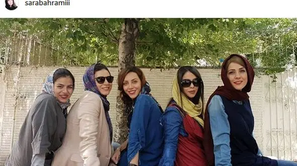  عکسی دخترونه در پشت صحنه «ساخت ایران»