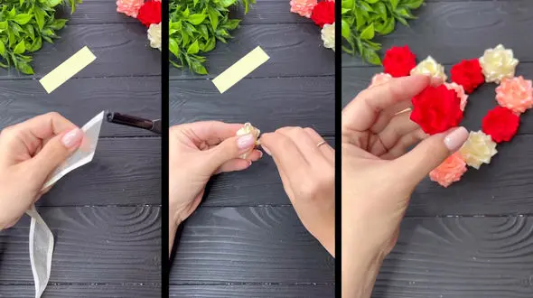 ساخت گل با روبان + فیلم