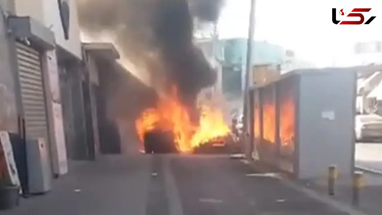  انفجار خودرو در شهر الرمله در اسرائیل + فیلم