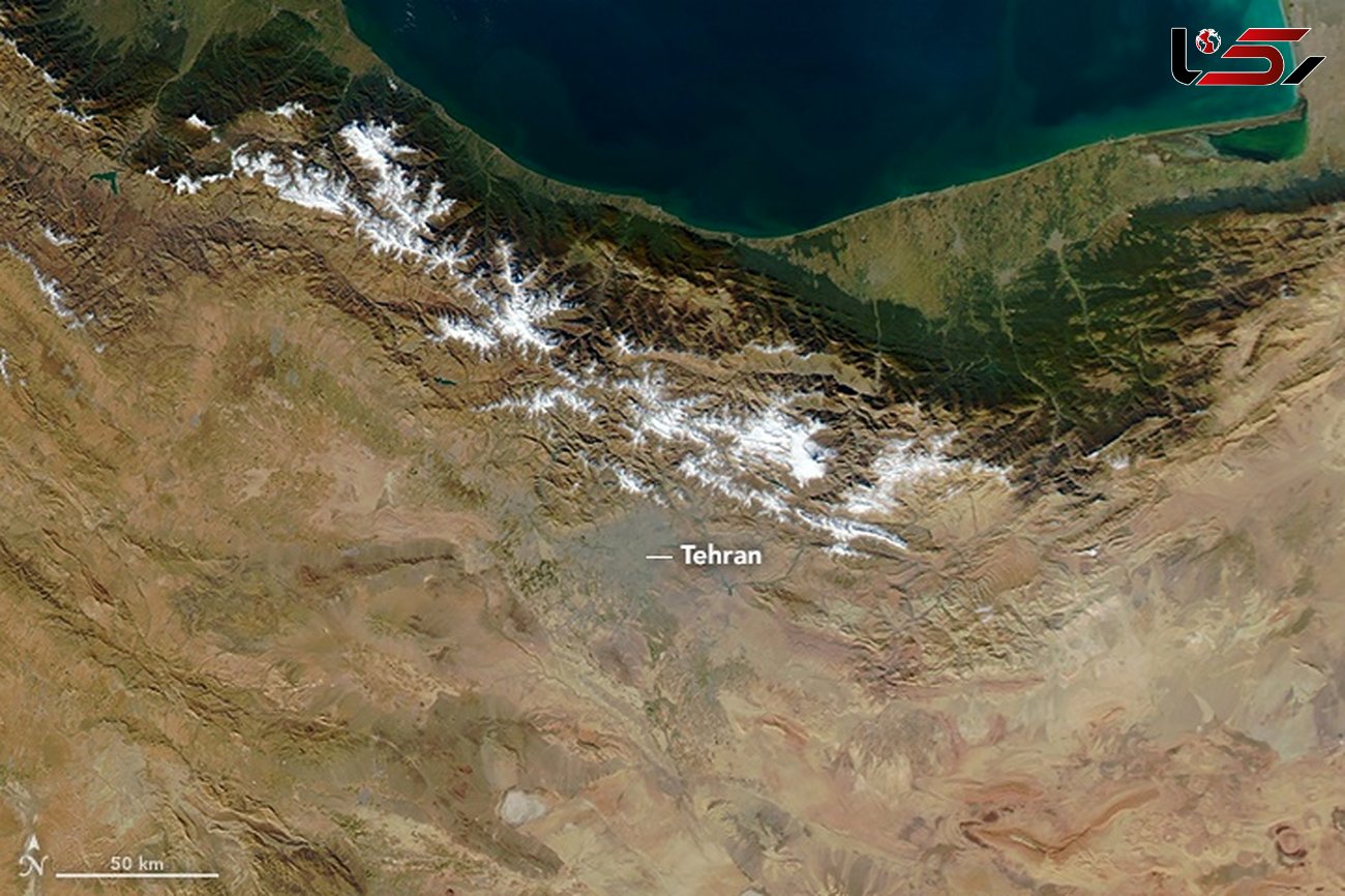 عکس هوایی ناسا از آلودگی شدید هوا در تهران