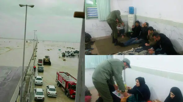 راننده اتوبوس مسافربری در جاده بوشهر دستگیر شد / او به هشدار سیل گوش نکرد و ..+عکس عملیات نجات 21مسافر