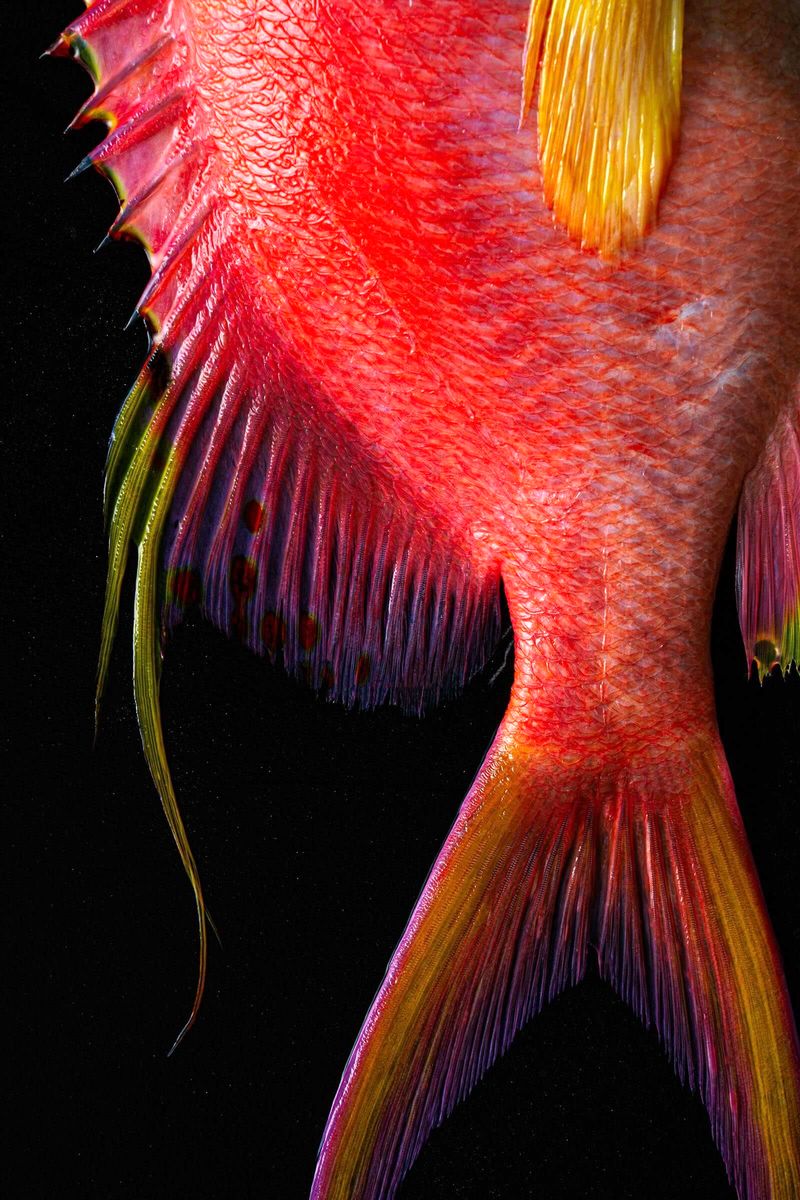 رنگ های زیبای ماهی Meganthias filiferus