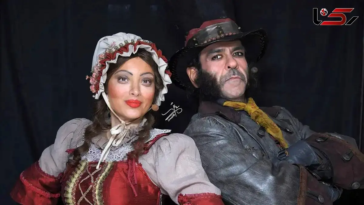 حضور «علیرضا قربانی» در پشت صحنه نمایش اولیور توئیست +عکس یادگاری با بهنوش طباطبایی 