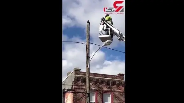 عملیات سخت امدادگران برای نجات یک گربه +فیلم