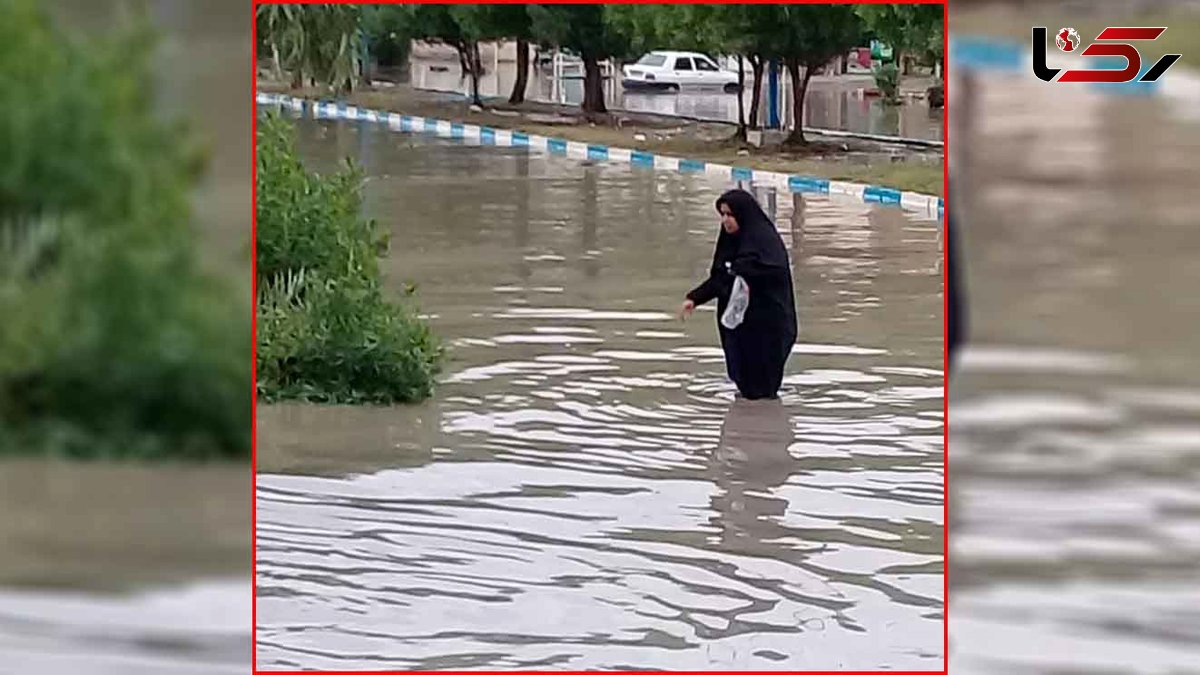 آبادان زیر آب رفت ! + عکس و فیلم