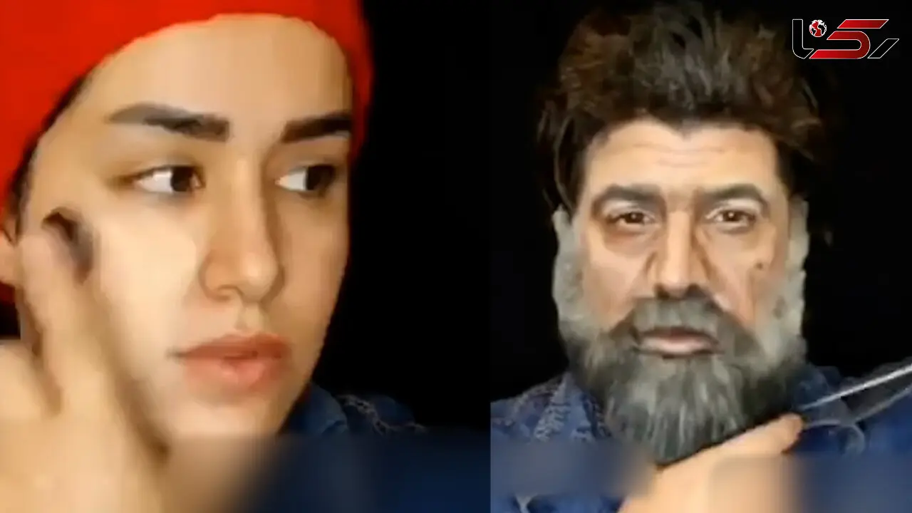 این دختر خود را کپ علی انصاریان کرد + فیلم شباهت حیرت انگیز /