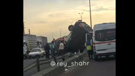 فیلم چپ کردن ماشین یگان ویژه پلیس در جنوب تهران