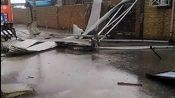 بارش باران وحشتناک در دهلران + فیلم