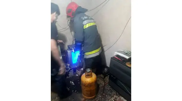 انفجار در اصفهان / نگهبان زنده زنده سوخت + عکس