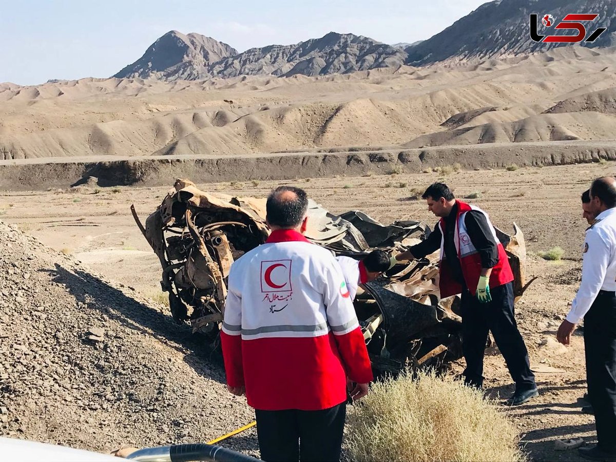 مرگ دردناک 2 نفر بر اثر واژگونی خودروی تیبا /  در اردکان یزد رخ داد!