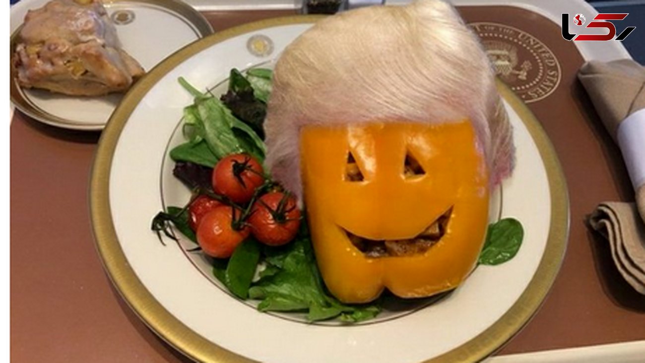 شام مسخره هالووین در هواپیمای ترامپ+عکس