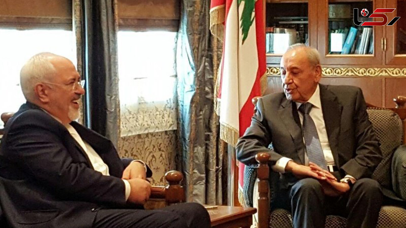 دیدار ظریف با رئیس مجلس لبنان