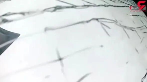 فیلم لحظه تصادف شاخ به شاخ در جاده برفی / روسیه