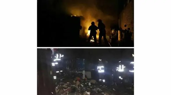 آتش سوزی یک  گاراژ در نسیم شهر + عکس 