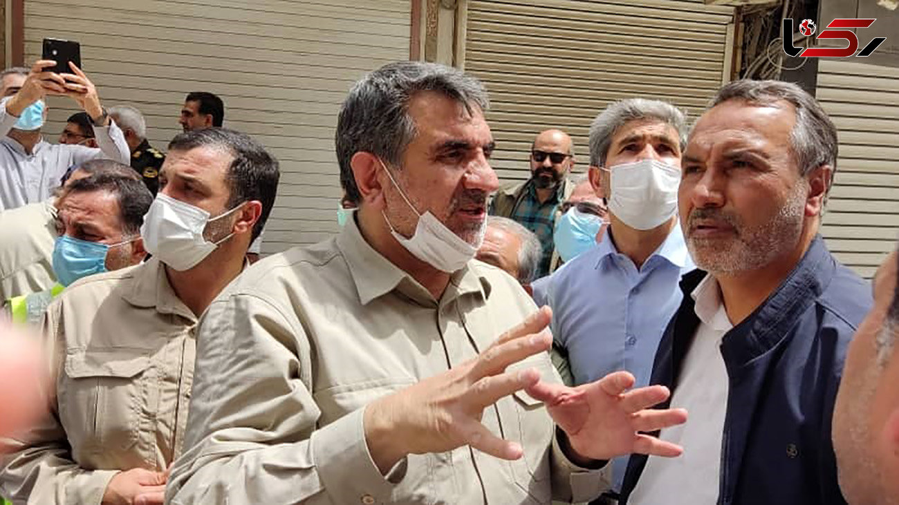 حضور عملیاتی سردار ساجدی نیا پای ساختمان متروپل آبادان