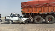 تصادف مرگبار کامیون با پراید در اتوبان فتح