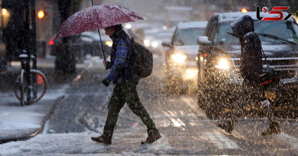 برف و باران بر آسمان کرمانشاه نقش می بندد/ کاهش محسوس دما