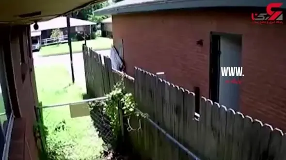 فیلم عجیب از زن همسایه که با شلیک اسلحه خانه را به آتش کشید