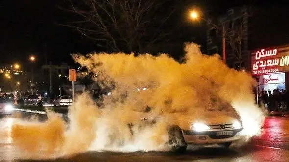  لحظۀ اصابت نارنجک به خودروی آتش‌نشانی در گرگان!